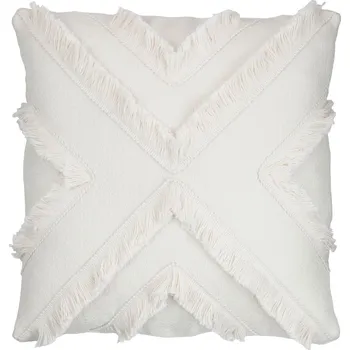 Dekorativní polštářek Krémový polštář s třásněmi Fransen white off - 40*14*40cm