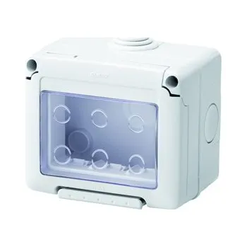 vypínač 27 COMBI Skříňka 3M, horizontální, IP55, šedá GEWISS GW27043