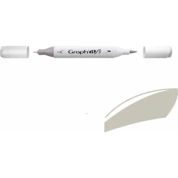 Lihová fixa GRAPH'IT oboustranná Brush & Chisel, Warm Grey 2