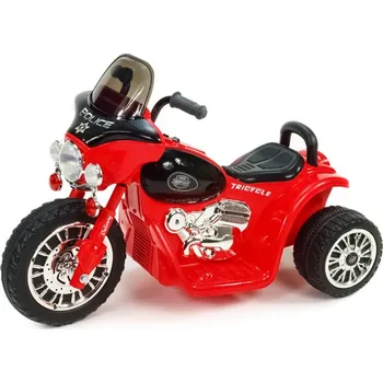 Dětské elektrovozidlo Dětská elektrická motorka Harleyek Speedy se svítícím světlem, červená
