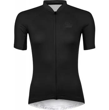 cyklistický dres dres FORCE PURE LADY kr. rukáv, černý S