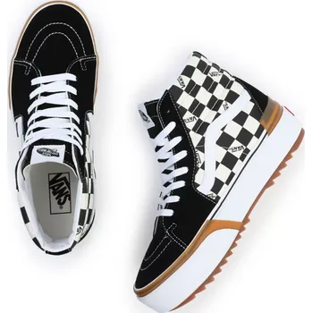 Dámské tenisky Boty Vans SK8-Hi Stacked checkerboard true white/black 36