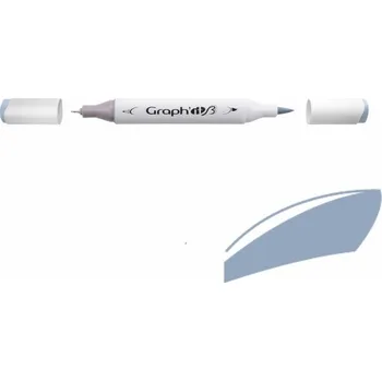Lihová fixa GRAPH'IT oboustranná Brush & Chisel, Cool Grey 4