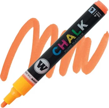 Křídová fixa MOLOTOW Chalk na sklo 4mm, oranžová NEON
