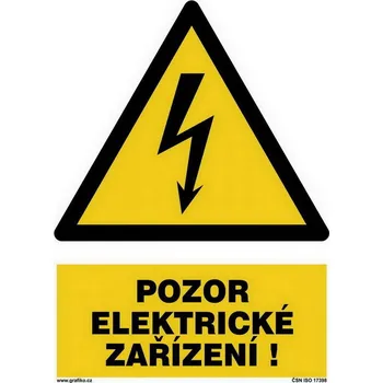 Pozor elektrické zařízení, fólie 105x74, W012-01.SB