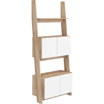 Knihovna Regál Rack 80cm 2D Dub Sonoma/Bílá