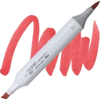 Lihová fixa COPIC Sketch oboustranná Brush & Chisel, R27 Cadmium red
