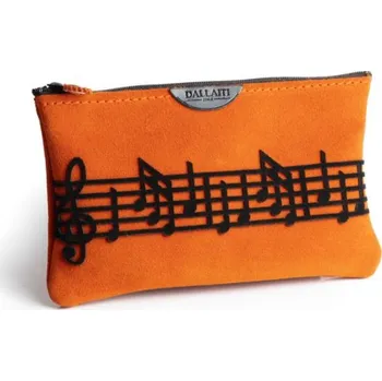 Kosmetická taška Kosmetická taštička PARTITURA, semišová kůže Barva: Oranžová