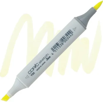 Lihová fixa COPIC Sketch oboustranná Brush & Chisel, Y00 Barium yellow