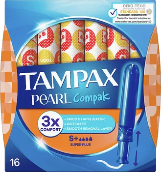 Hygienické tampóny Tampax Pearl Compak Super Plus 16 ks