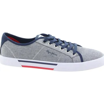 Pánská obuv PEPE JEANS Pánské textilní modré tenisky PMS30817-564-847 Velikost 41