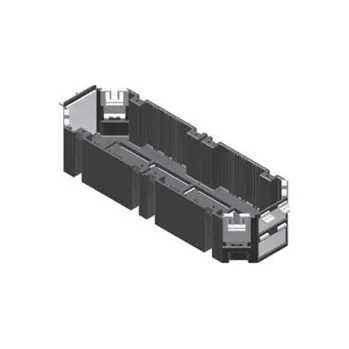 Elektroinstalační krabice Vanička přístrojová pro HL podlahové krabice, 4 přístroje 45*45mm, RAL 9011, PP