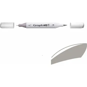 Lihová fixa GRAPH'IT oboustranná Brush & Chisel, Warm Grey 3