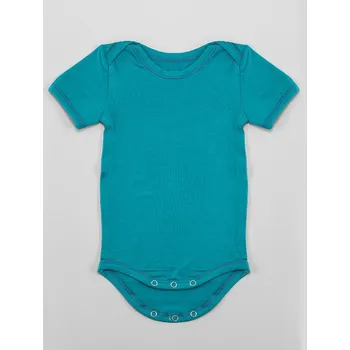 Bambusové body krátký rukáv - smaragdové, Duomamas Velikost: 74