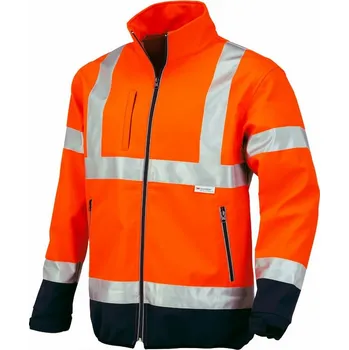 pracovní bunda INDUSTRIAL STARTER FLASH softschelová bunda oranžová s modrou Velikost: M