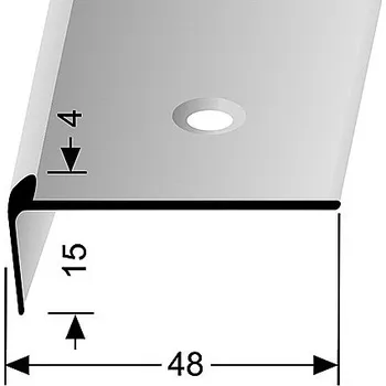 Stavební profil Schodový profil pro krytiny do 4 mm (šroubovací) | Küberit 861 Sahara F9