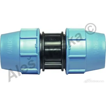 Vodovodní potrubí UNIDELTA S.p.A. - Itálie | PE (PP-S) spojka přímá na polyetylénové trubky (polyš) (svěrná plastová) - 40 UNI1001