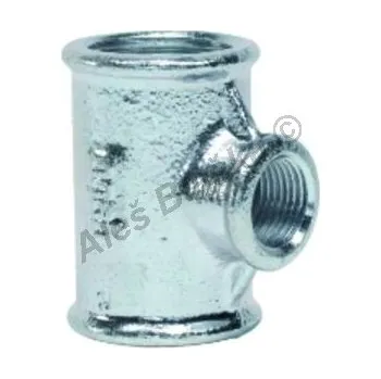 Instalatérský materiál GEBO Armaturen - Německo | T kus FFF pozinkovaný redukovaný (vnitřní závity) GEBO Platinum - POZINK - 3"x1"x3" GB130R