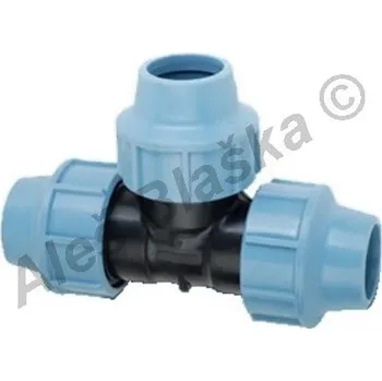 Instalatérský materiál DONSEN | PE (PP-S) spojka T-kus na polyetylénové trubky (polyš) (svěrný plastový) - 25 PE4701