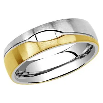 Prsten Snubní prsten LE BLANC z chirurgické oceli pro muže velikost obvod 70 mm RRC2051-M-obvod 70 mm