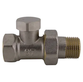 Fitinka Radiátorové regulační přímé závitové uzavíratelné šroubení (detentor k radiátoru) - 3/8" 408/D