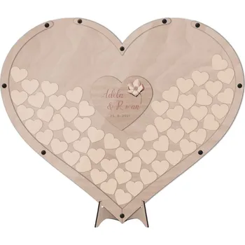 Svatební dekorace Dřevěné srdce na vhazování PATTY