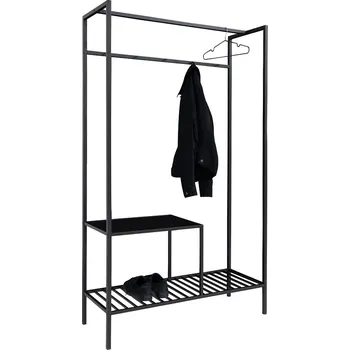 regál Designový šatní regál Reika černý