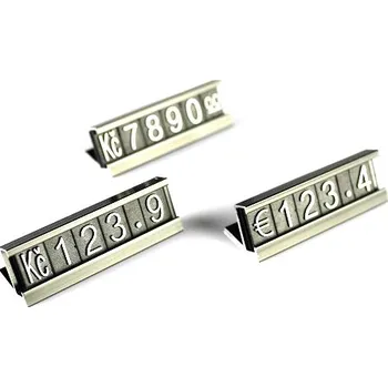 Samolepící etiketa Plastové cenovky 3D bílé prolis Kč (EW)