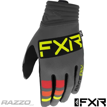 Moto oblečení MX rukavice FXR Prime MX Glove Grey Black HiVis 2022 9 - M