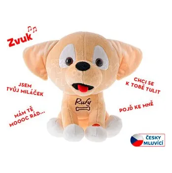 plyšák Pes Rufy plyšový česky mluvící 19cm