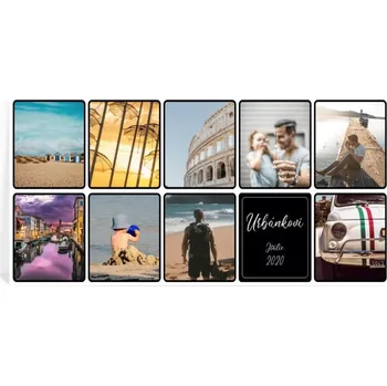 Svatební dekorace PVC svatební fotoobraz Koláž 9 fotek