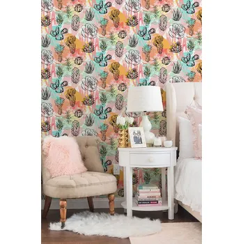 Tapeta Coloray Fototapeta Barevný svět kaktusu Samolepící Fototapeta Vliesová 250 x 250 cm coloraydecor-f-ss-580019497