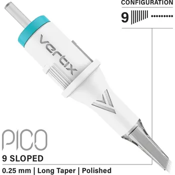 Tetování FK IRONS Vertix PICO 9 Sloped Long Taper 0,25mm 25/9FLLT