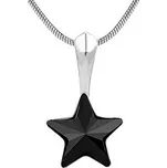 Stříbrný přívěsek černá hvězda se Swarovski® Crystals vsw038p