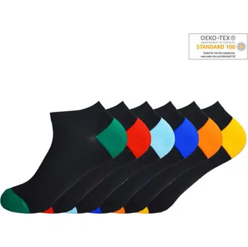 Pánské ponožky Gianvanglia Kotníkové ponožky pánské Gianvaglia 3 ks - barevné paty Velikost: EU 35-38 (UK 2.5-5)