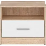 BRW Nepo Plus Noční stolek KOM1S Dub sonoma/Bílá
