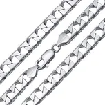 Masivní stříbrný řetízek SQUARE CURB Pancr 8 mm - rhodiovaný varianta 50 cm TTTSQ80-50 cm