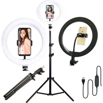 Prstencová lampa, kruhové světlo ring led light 11" 280mm 24W set se stativem (RG3S)