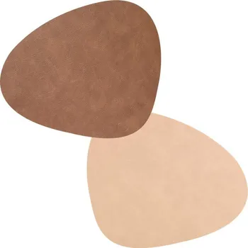 prostírání Lind DNA Oboustranné prostírání Double Curve L, brown / sand