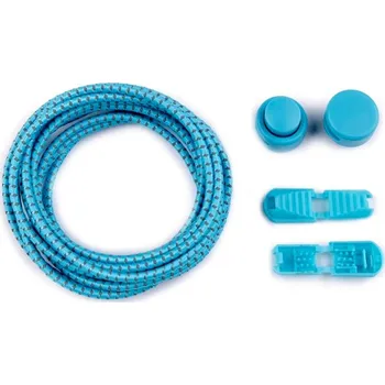 Textilní guma Reflexní elastické tkaničky délka 120 cm - modrá