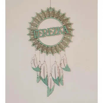 Lapač snů Lapač snů dřevěný se jménem zelený