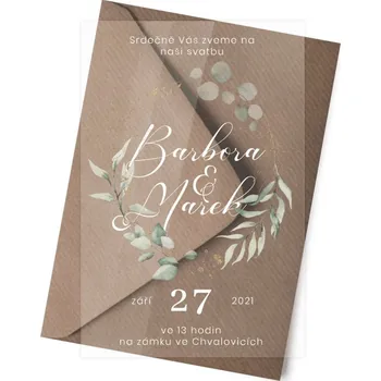 Svatební dekorace Plexi oznámení SARKA