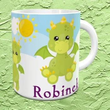 Hrnek se jménem Draci 1 Bílý Plastový hrnek (+25 Kč)