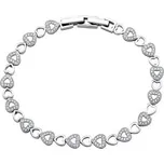 Luxusní stříbrný náramek LOVE se zirkony JJJB0096