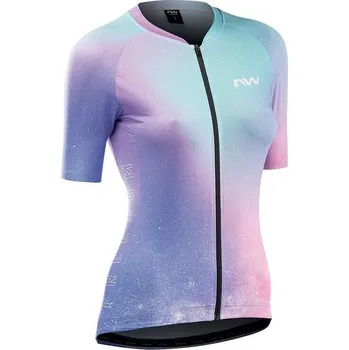 cyklistický dres NW Freedom Woman Jersey Short Sleeves - Violent/Fuschia XL