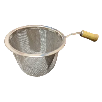 Čajové sítko nerez s bambusovou rukojetí XL - Ø 7,2 cm
