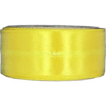 Stuha Saténová stahovací látková stuha SATINBAND SUSIFIX žlutá 25 mm x 3 m (8,-Kč/m) (Saténová stahovací stuha, žlutá, oboulící)