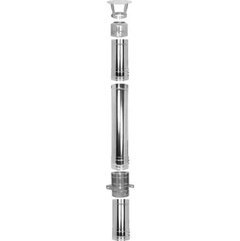 Kouřovod Kouřovod s funkcí komínu stěna Premium+ 150/30 mm-5 m