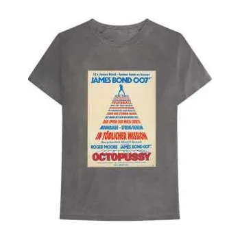 Pánské oblečení Merch James Bond 007: Tričko Octopussy German Plakát XL 2022