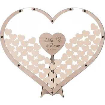 Svatební dekorace Plexi srdce na vhazování OLDIE